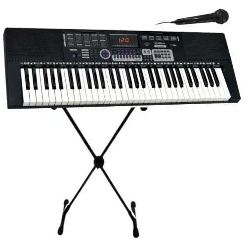 Waldman Kep6120x2 Teclado Preto 61 Teclas Bivolt + Suporte em X - DIA DAS CRIANÇAS 