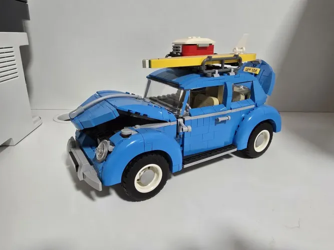 Lego Volkswagen Fusca Azul c/ Acessórios - Colecionador