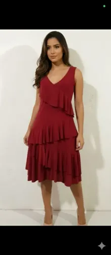 Vestido marsala novíssimo Tam 40 malha encorpada