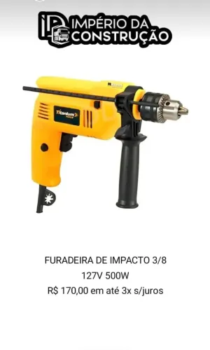 Furadeira de Impacto 3/8 Titanium Force 127V