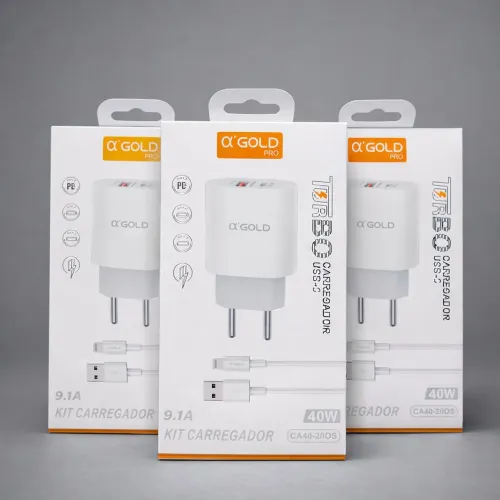 Carregador completo iPhone turbo 40w