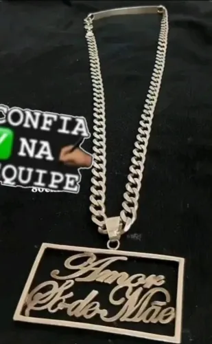 Cordão prata 80cm 150g pichente exclusivo