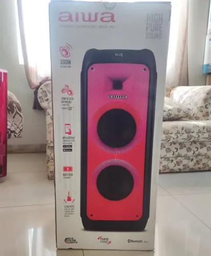 Caixa de Som Partybox Aiwa PB 06 - Boombox Tower/Torre de Som