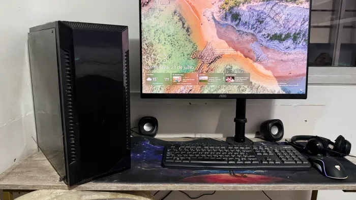 PC Gamer Completo + Monitor 100Hz | i7 | RX 580 8GB | Aceito iPhone na Troca