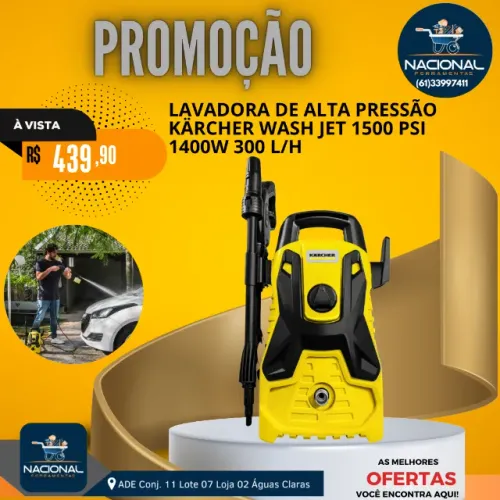 LAVADORA DE ALTA PRESSÃO KÄRCHER WASH JET 1500 PSI 1400W 300 L/H
