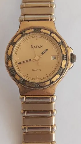RELÓGIO NATAN FEMININO - DOURADO - VINTAGE - ORIGINAL. 
