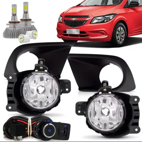 Farol de milha novo, com lâmpadas de led e botão igual o de fábrica.