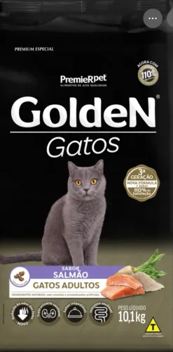 Ração golden gato Salmão adulto 10 kg