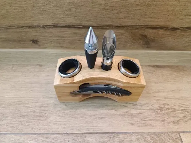 Utensilios para Vinho - 7 Peças - Bambu