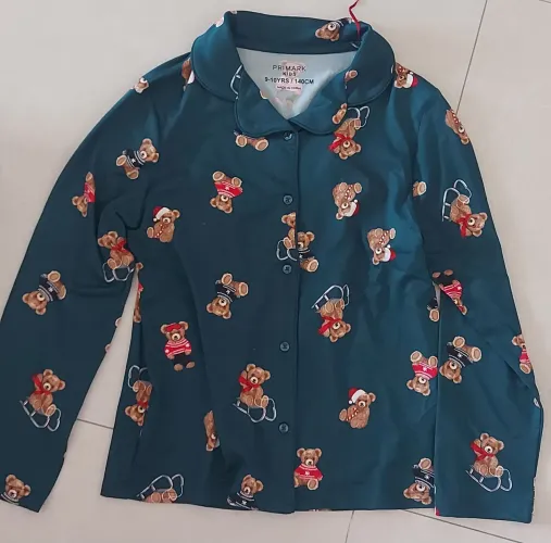 Blusa de pijama de malha 10 anos, nova