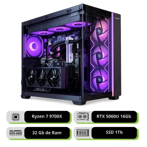 Pc Gamer Avançado Ryzen 9700X + Rtx 5060 ti 8gb - Produto novo (Loja Física)