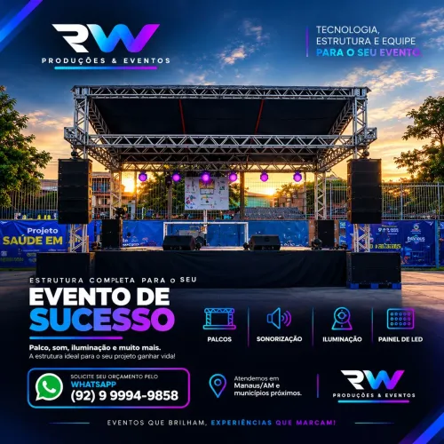 Aluguel de Palco, Som e Iluminação.