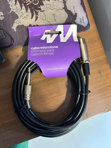 Cabo P10 mono para XLR fêmea - 5 metros [NOVO]