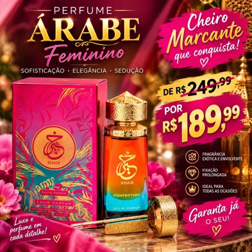 Perfume Árabe Cheiro Marcante Femenino