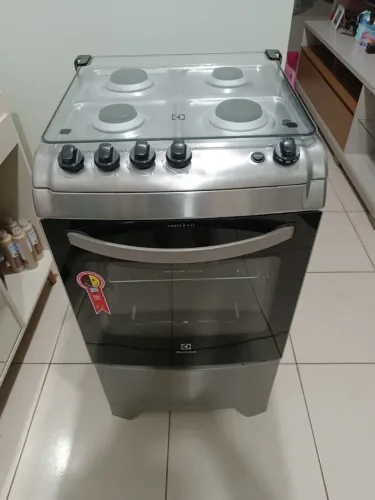 Fogão Eletrolux 4 bocas manual inox elétrico zerado!