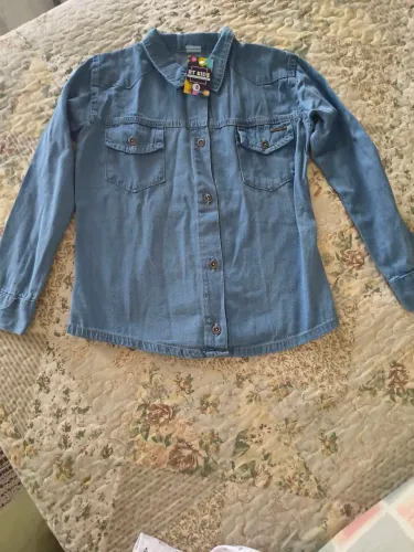 Camisa jeans tamanho 08 masculino infantil