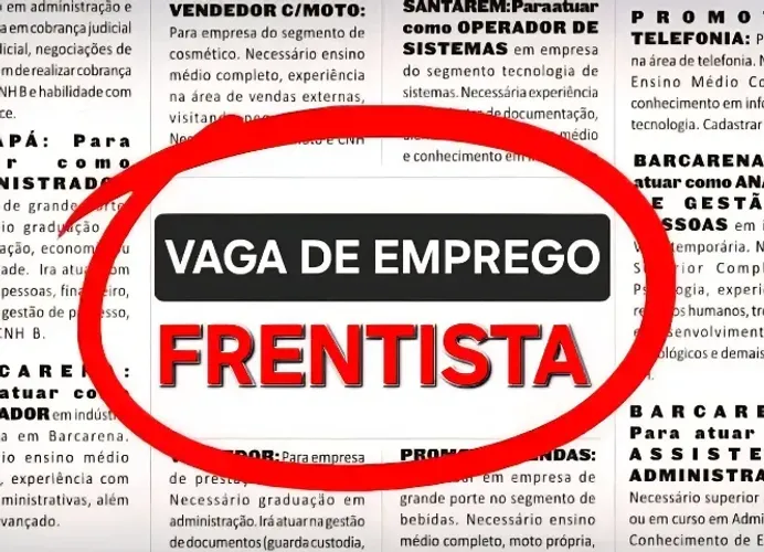 FRENTISTA COM EXPERIÊNCIA - BAIRRO GUABIROTUBA