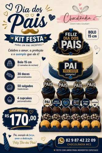 Na ChocolandiaMCZ vc encontra os melhores kit festa, bolos, tortas, doces e salgados