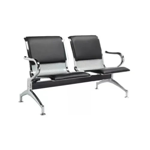 Longarina AEROPORTO ESTOFADA com 02 Lugares - Cor Cromada 33110