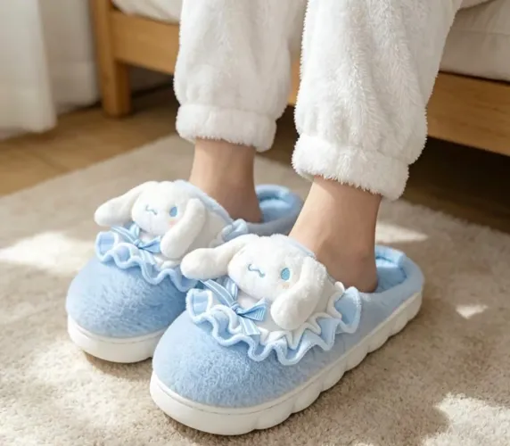 Pantufa Nuvem Cinnamoroll Pelúcia Luxo Chinelo Quarto Kawaii