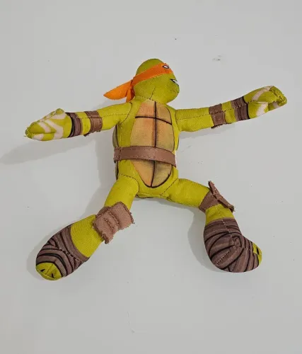 Pelúcia Michelangelo Tartarugas Ninja Coleção McDonald's Retrô