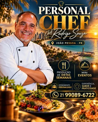 Personal Chef com 30 Anos de Experiências Nacional e Internacional