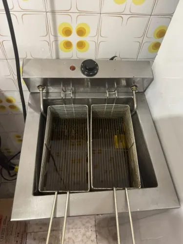 Fritadeira elétrica industrial inox 2 cestos
