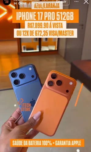 17 PRO DE 512GB. ( APARELHO SEMINOVO )