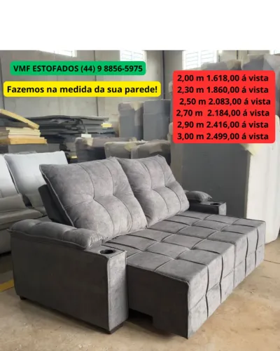 Sofás retráteis direto da fábrica 1 ano de garantia linha alto padrão