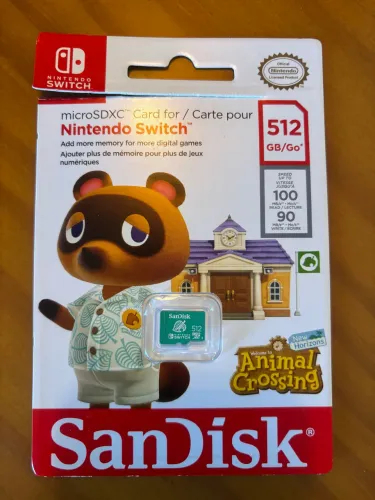 Cartão de Memória Micro SD Sandisk 512GB - Nintendo Switch