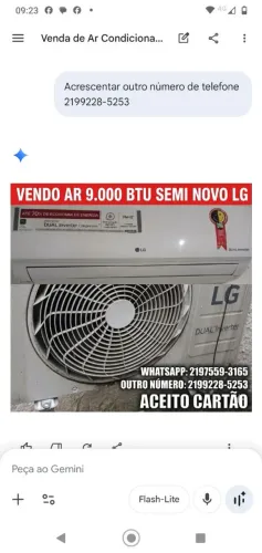 Ar Condicionado Splinter LG 9.000 btu Seminovo(wi-fi)