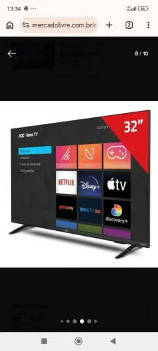 Vendo smart tv 32 polegadas AOC ruku nova