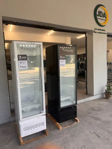 Refrigerador vertical porta de vidro - freezer para bebidas, refrigerantes 284 litros 