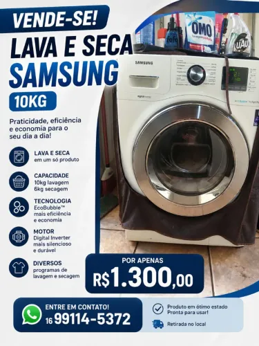 Máquina de lava e seca sansung 10kg