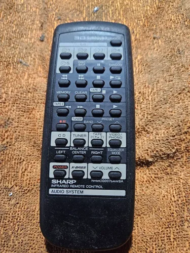 Controle remoto audio system sharp