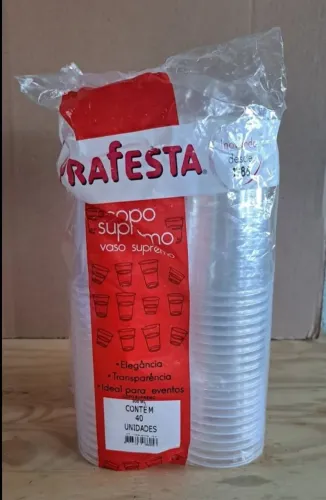 Copos descartáveis semi acrílico