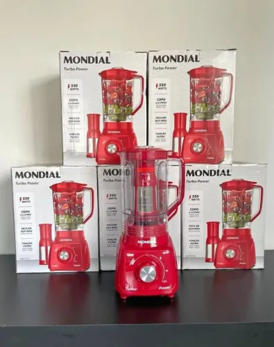 Liquidificador Vermelho Turbo 3 Velocidades + Pulsar Novo A Pronta Entrega 2.2 Litros