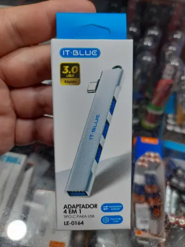 Hub Tipo-C para usb com 4 portas