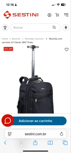 MOCHILAS SESTINE TENHO 2 150 CADA