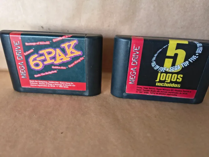 Lote 02 jogos para vídeo game Mega drive 