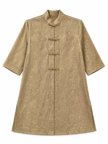 Traje chinês (conjunto: blusa/camisa longa e calça)
