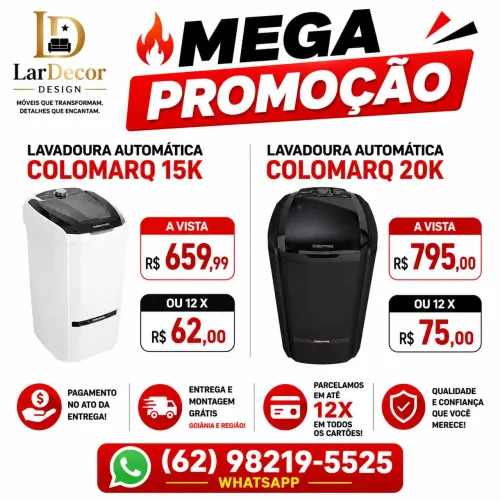 Máquina de Lavar Colomarq 15k e 20k