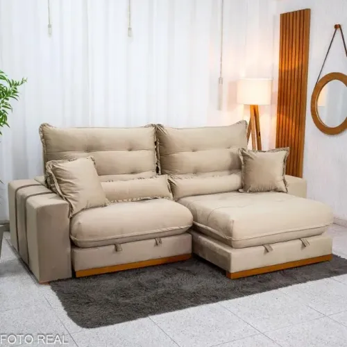Sofá Retrátil Mônaco 4 Lugares