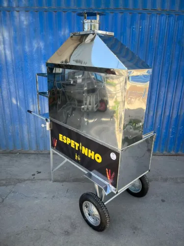 Carrinho de Espetinho grande Coifão em inox em até 10x sem juros no cartão 