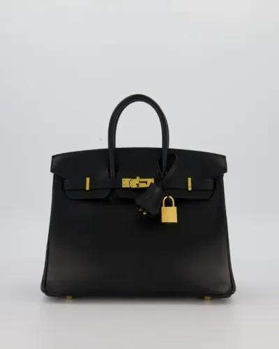 Birkin Hermès Original 25 Noir ( Preta ) GHW