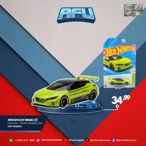 Nissan Leaf Nismo Verde-limão Hot Wheels