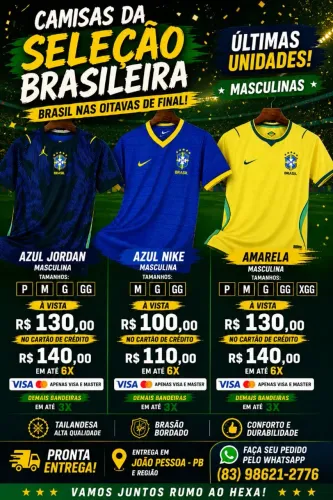 Camisas Seleção Brasileira Masculinas - Tailandesas