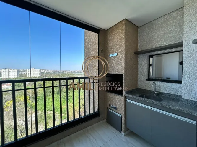 LJC Aluga Apartamento Planejado de 02 Quartos sendo 01 Suíte com Varanda Gourmet no Tropic