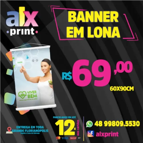Banner em lona com impressão digital