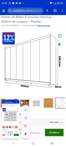 Vendo guarda roupa de casal grande, material de qualidade, espaçoso com menos de 1 anos de